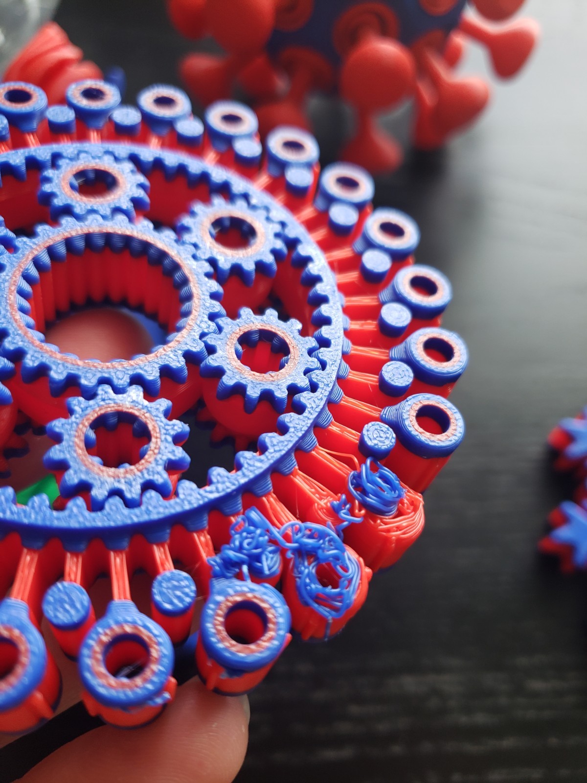 DNA & Virus Spike 3D-printed Fidget Dioramas/Toys/Multi-color Models