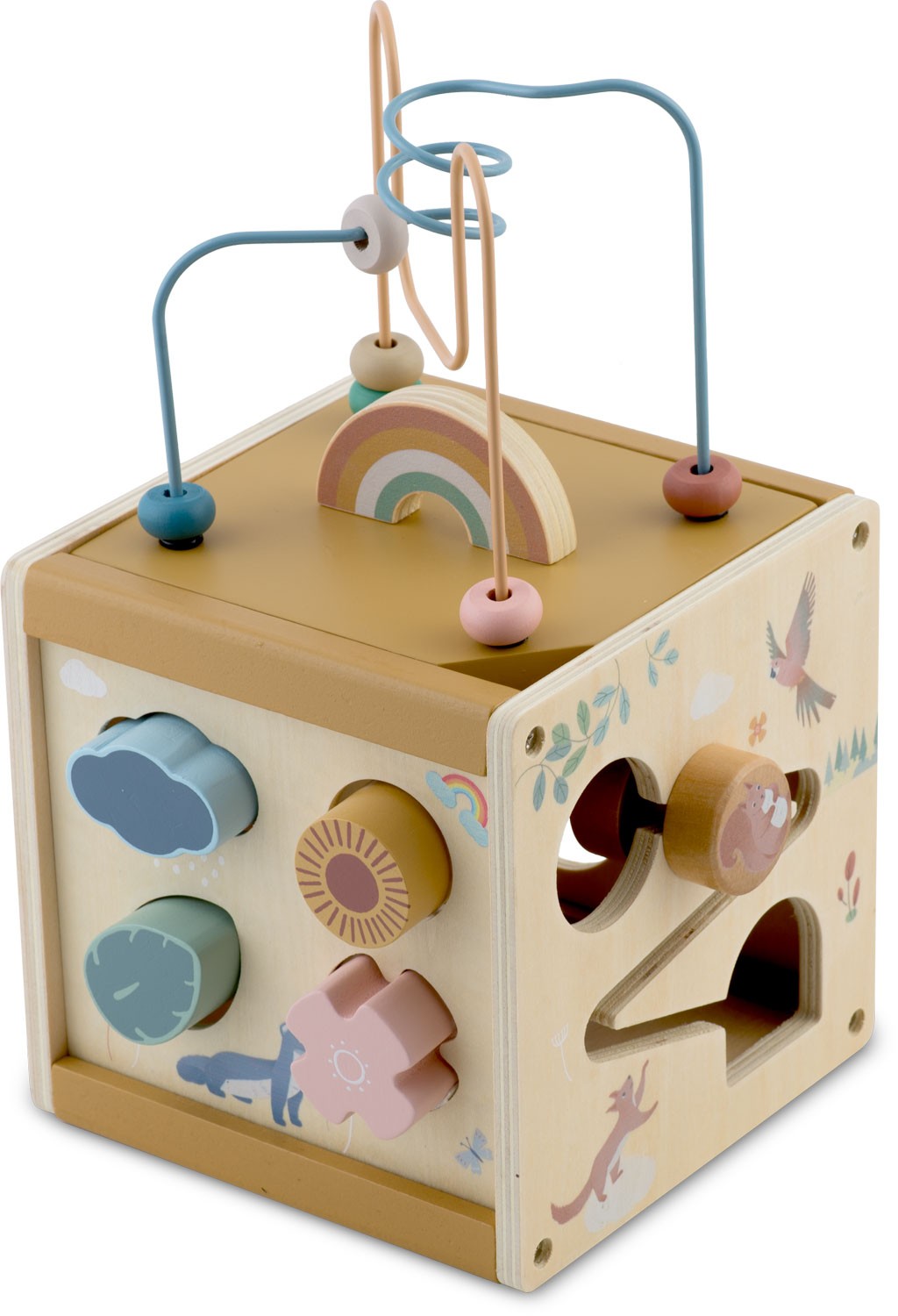 NK-861 Nukido Wooden Cube Sensory Toy