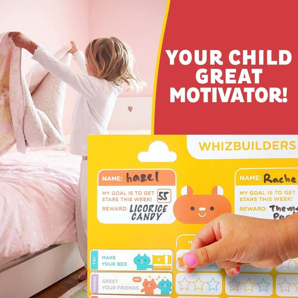 Behavior Chore Reward Star Chart with Magnetic Stickers for Toddler Training