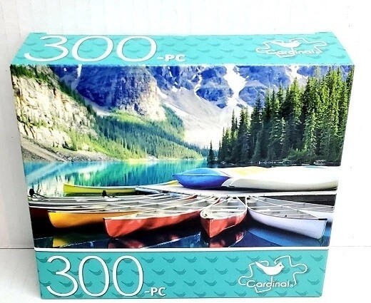 NEW 300PC PUZZLE JIGSAW SET LAKE FISHING BOATS CORAL REEF TURTLES CARDINAL