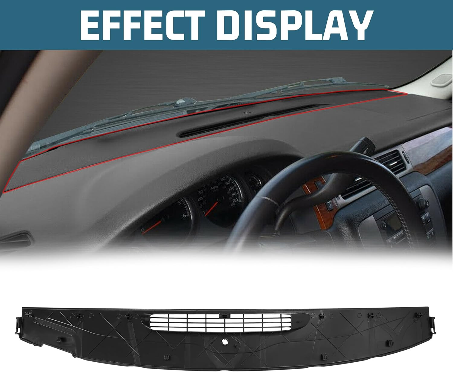 07-13 Chevy Silverado Suburban Tahoe GMC Sierra Upper Dashboard Panel 23224733