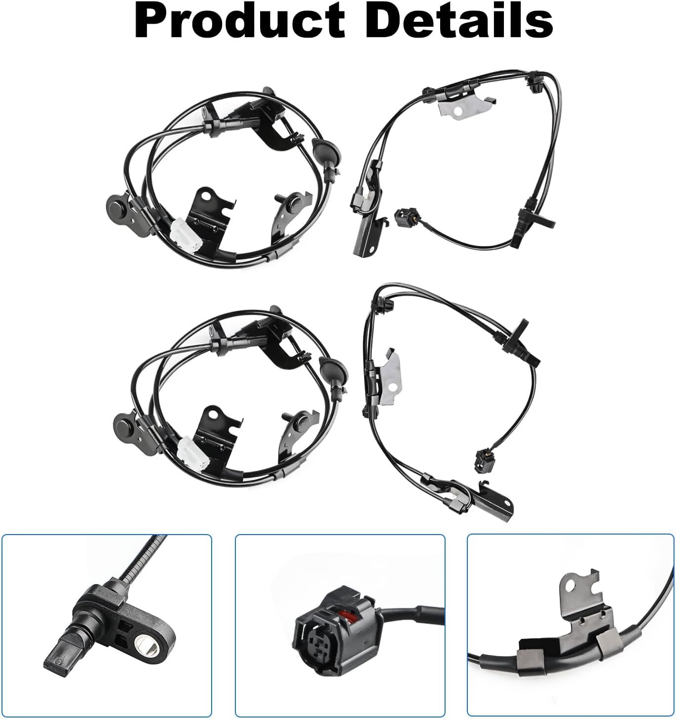 4 Pcs ABS Wheel Speed Sensors Compatible with Toyota RAV4 2006 2007 2008 2009