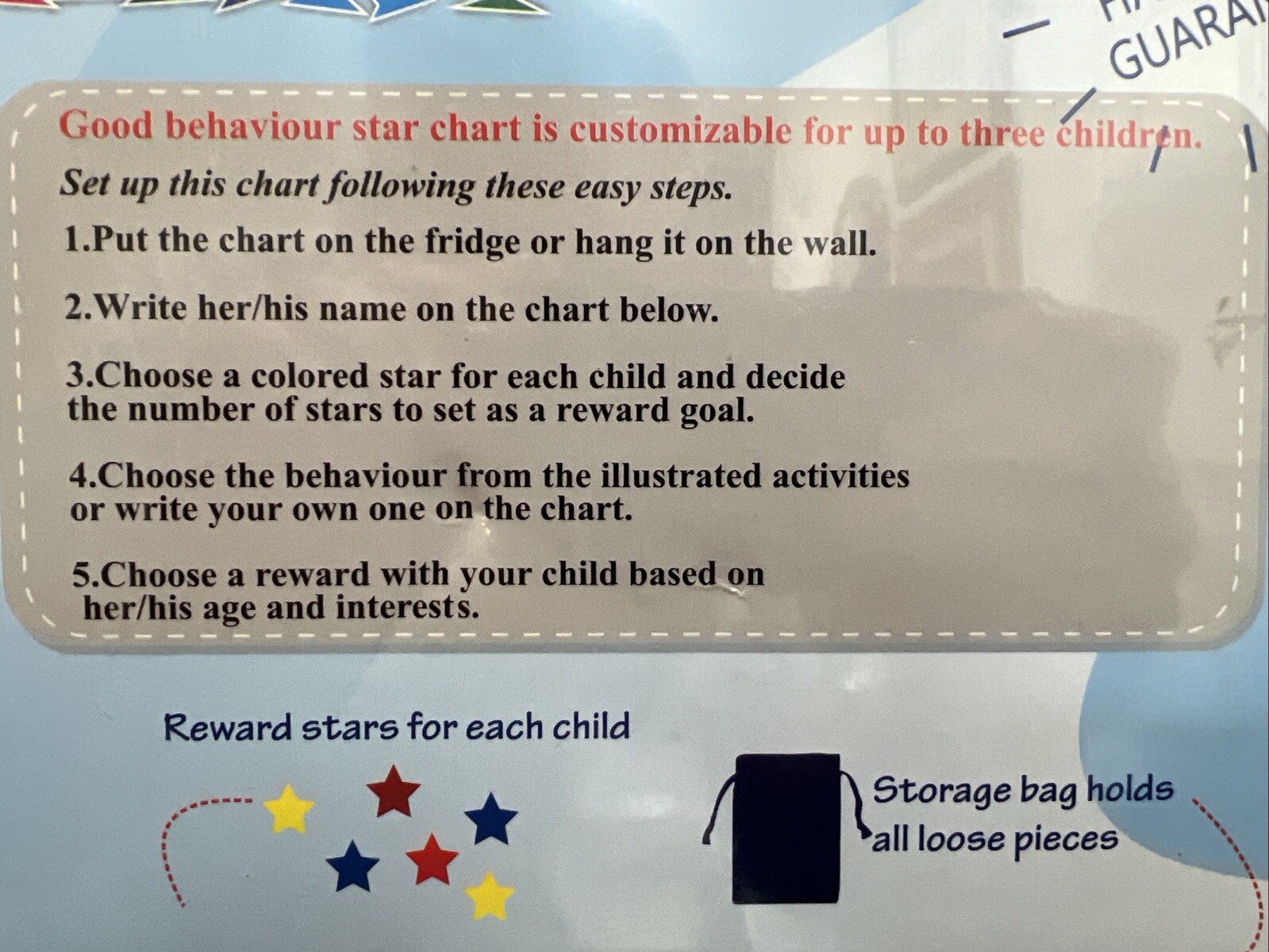 Star Chart Good Behavior Chart Toys Behavior Issue Educational Fun Kids Learning