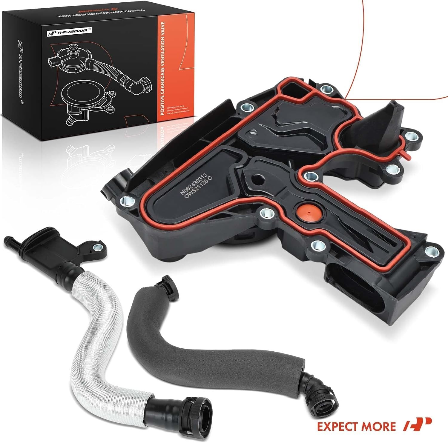 PCV Valve Engine Crankcase Vent Valve Oil Separator Breather Hose Kit Compatible