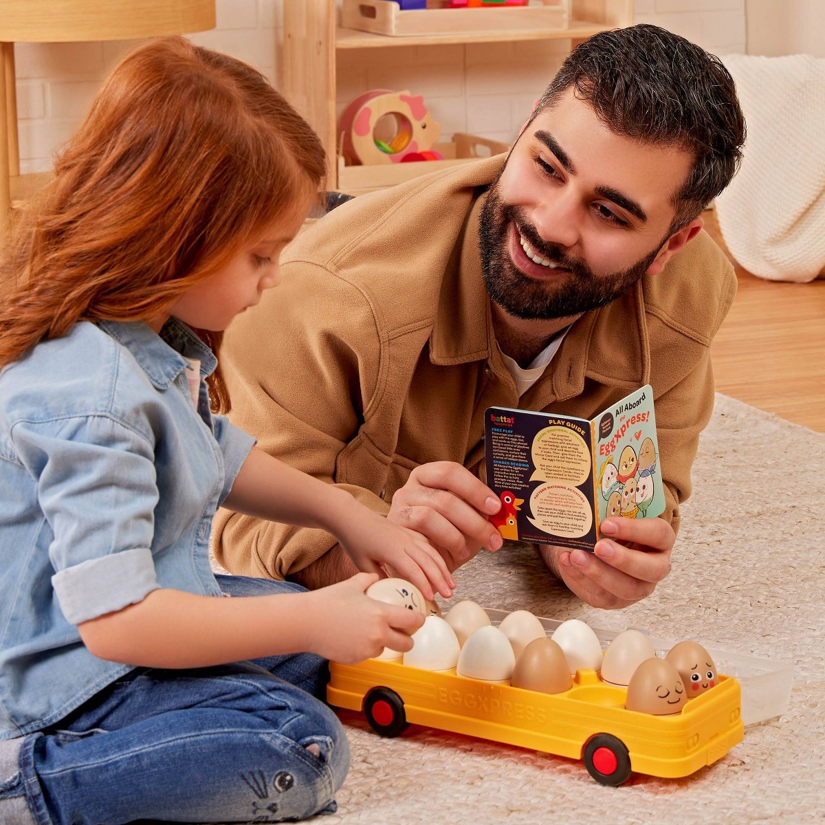 Battat Education EggXpress Yourself! Match & Learn Eggs: Shapes &