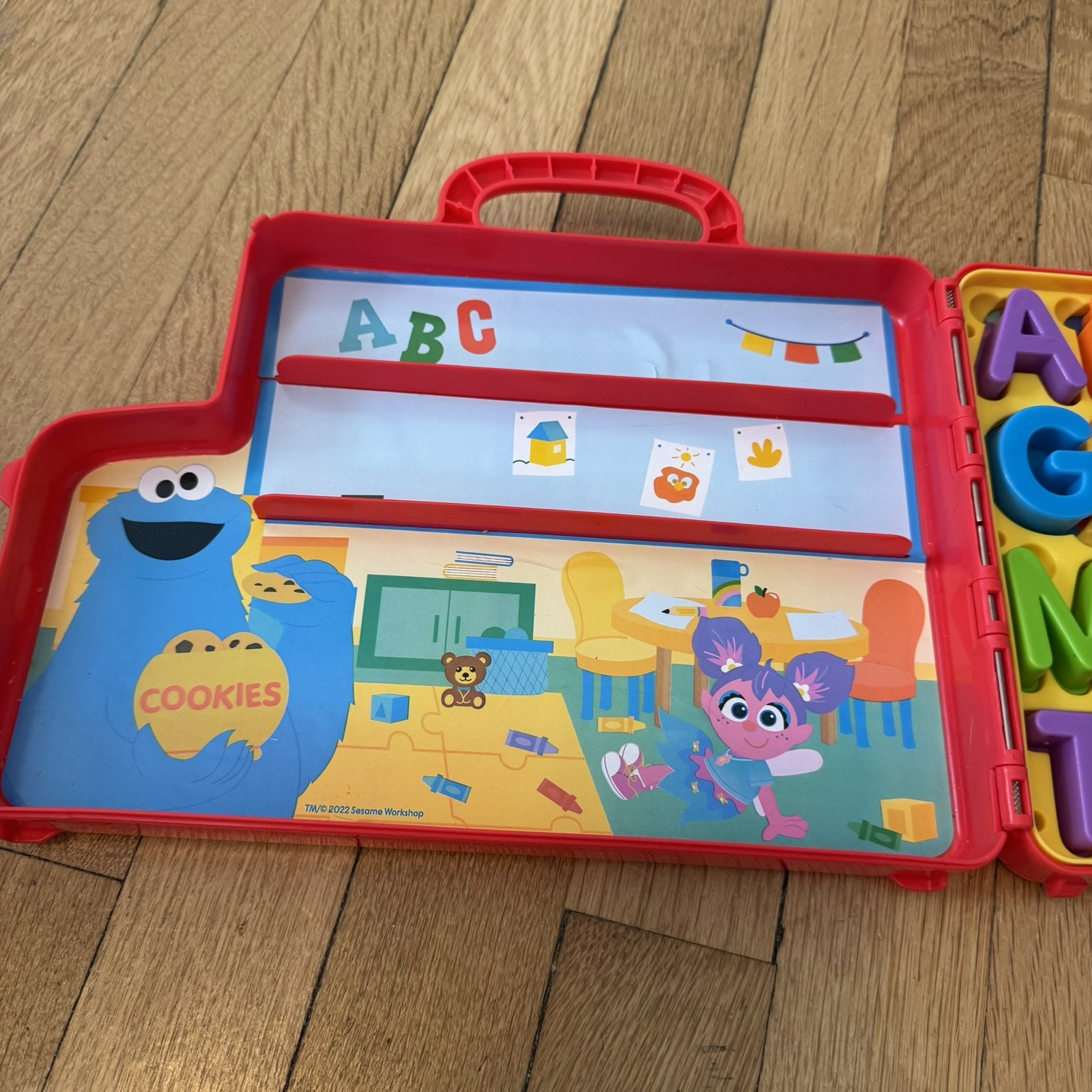 Sesame Street Elmo’s Learning Letters Bus Activity Board Red – COMPLETE & WORKS!