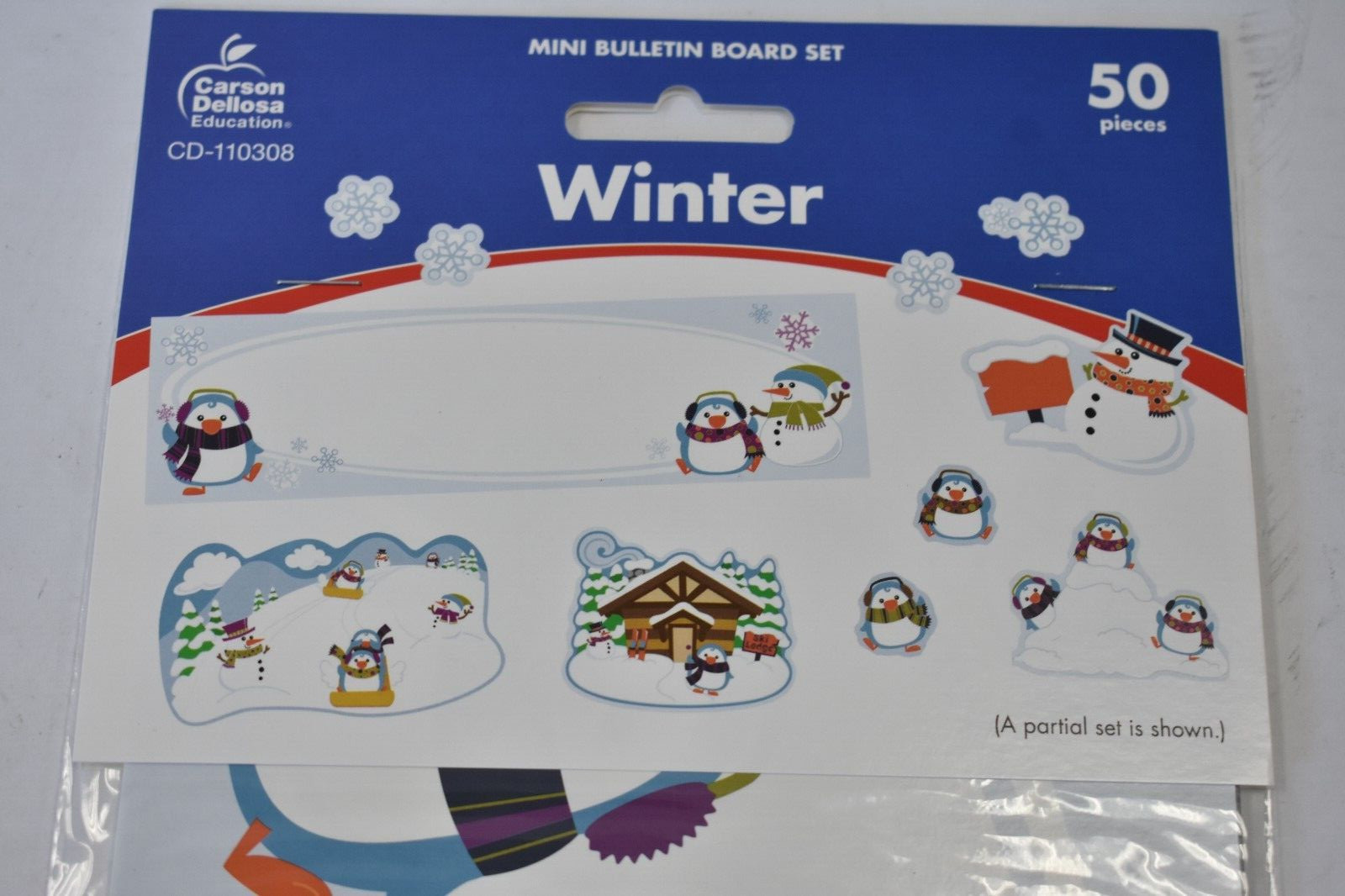 Lot of 6 Carson Dellosa Winter Mini Bulletin Board Set Multicolor Classroom Kit