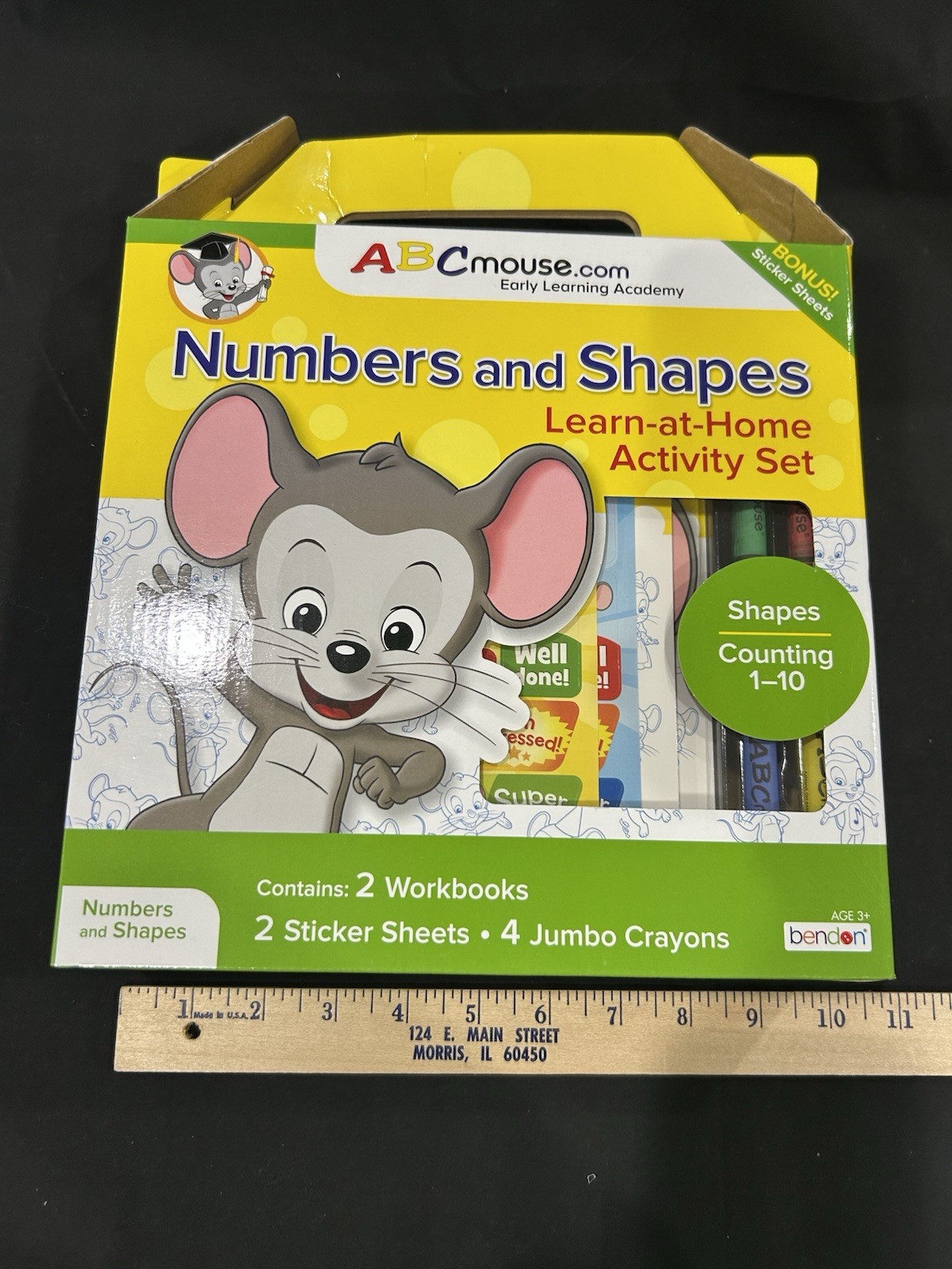 NEW ABC MOUSE Numbers and Shapes Learn at Home Activity Set Workbook Sticker