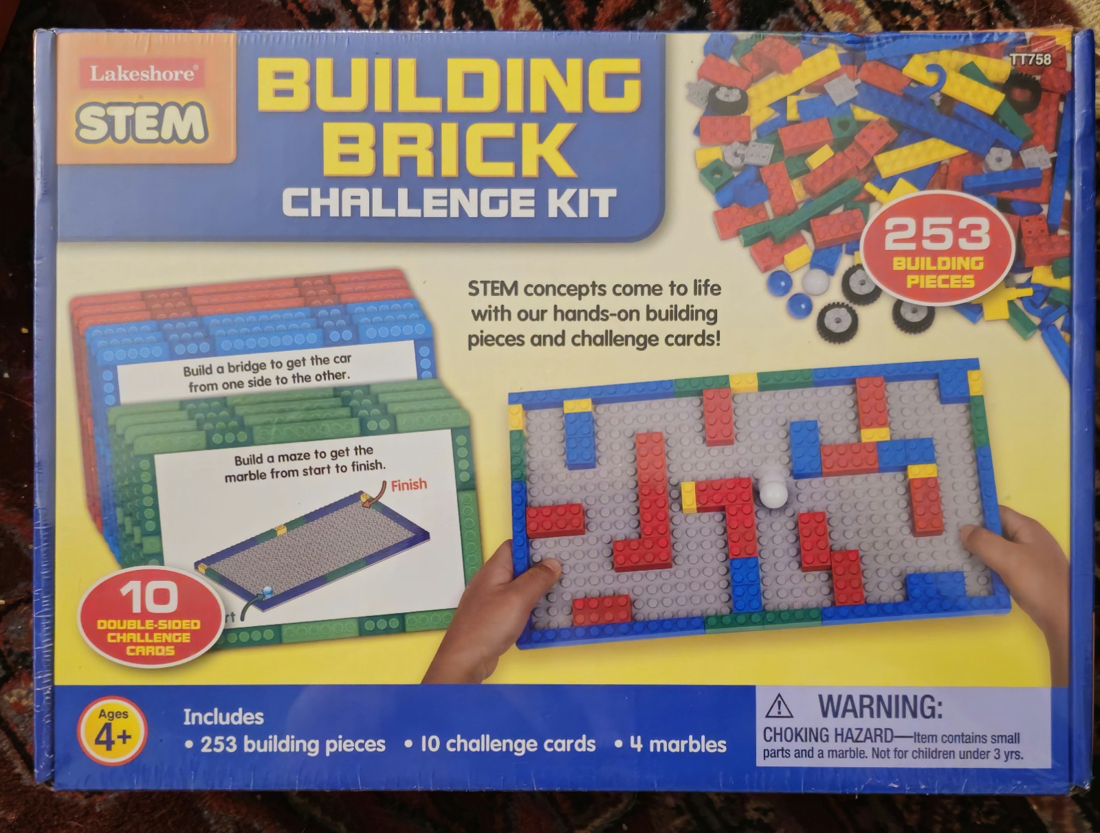 Lakeshore STEM Building Brick Challenge Kit – TT758 Ages 4-7 NEW/Sealed Box