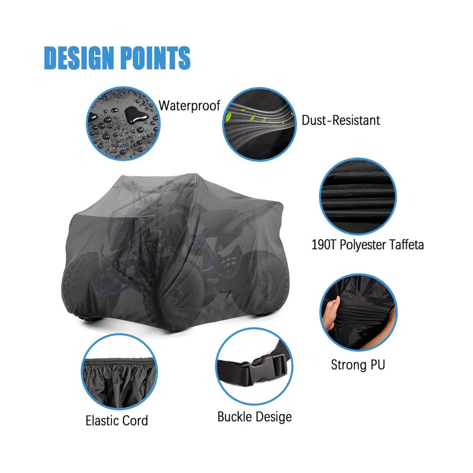 ATV Covers Waterproof 4 Wheeler Covers Quad Covers Used for Polaris Yamaha Su…