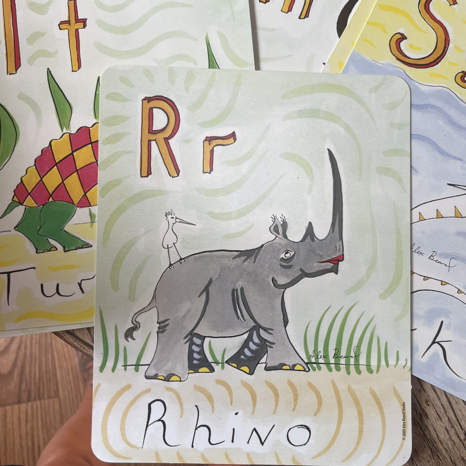 2009 Alex Beard Alphabet Cards Animal Edition A-Z
