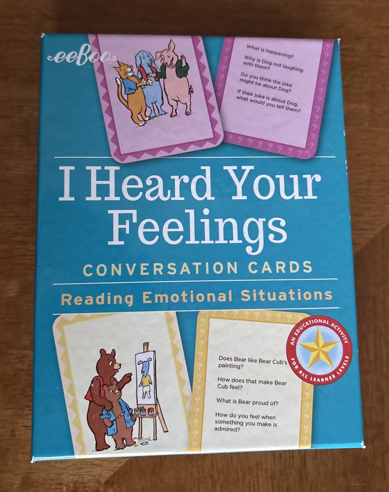 NEW Eeboo Converstion Cards Social, Emotional, & Logical Skills Lot of 3 Sealed