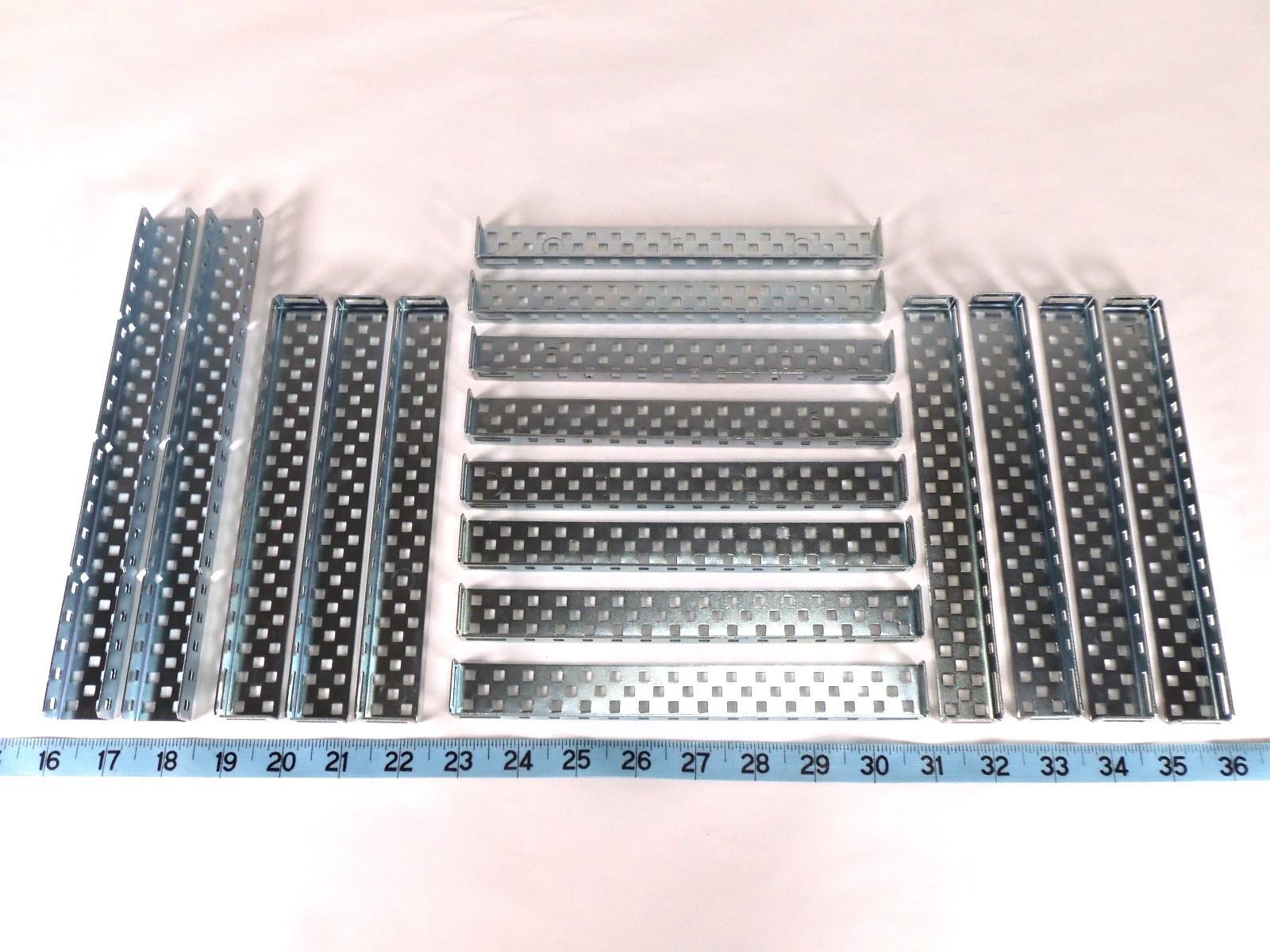 VEX Robotics EXP V5 Steel 16-Hole Chassis Rail x15; 1x2x1x20 C-Channel x2