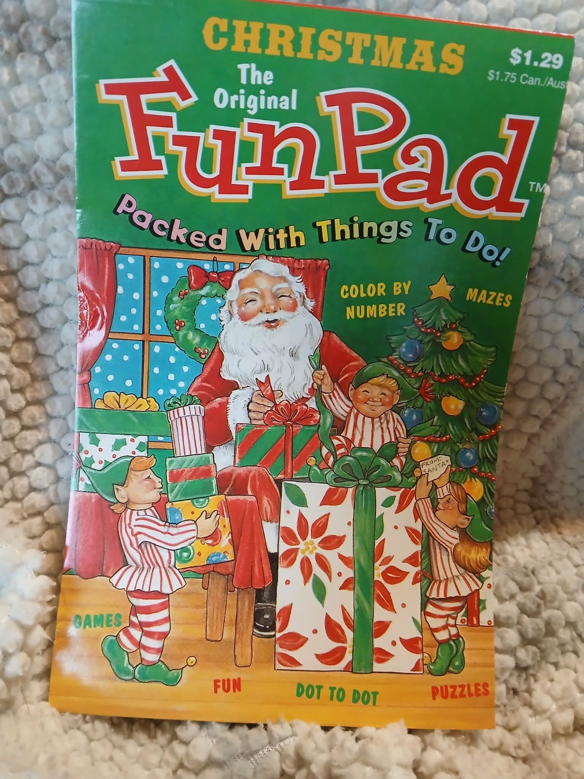 Playmore Inc. Christmas Fun Pad Mazes Coloring Games Color By Number Puzzles