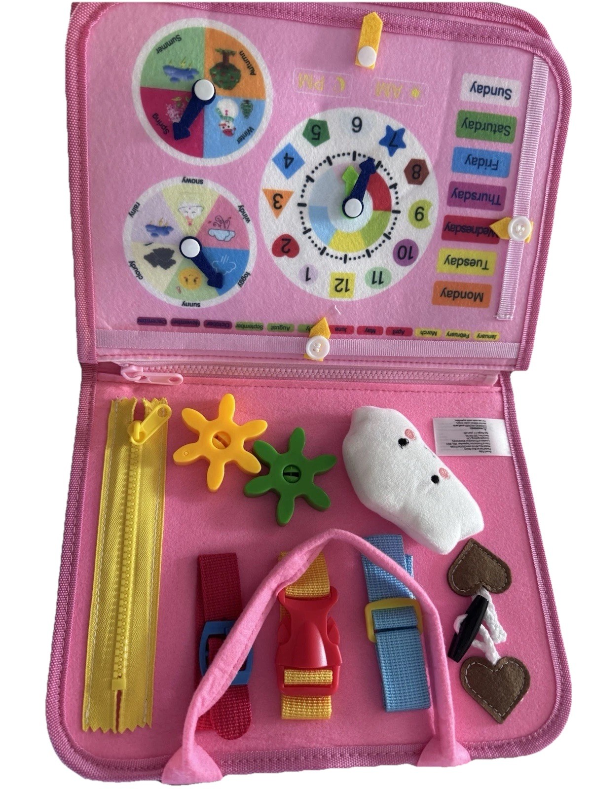Toddler Busy Board Intelligence Learning Toys Sensory Montessori Book Kids Game