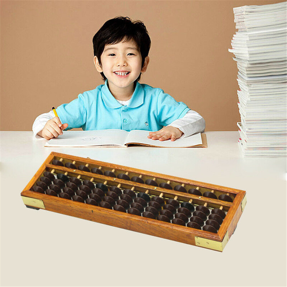 Japanese Soroban Abacus Wooden Frame Beads Classic Ancient Student Calculator