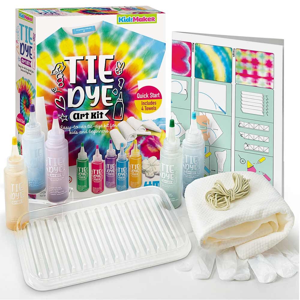 Ultimate 4M Tie Dye Art Kit Complete Set with Dyes, Towels & Instructions
