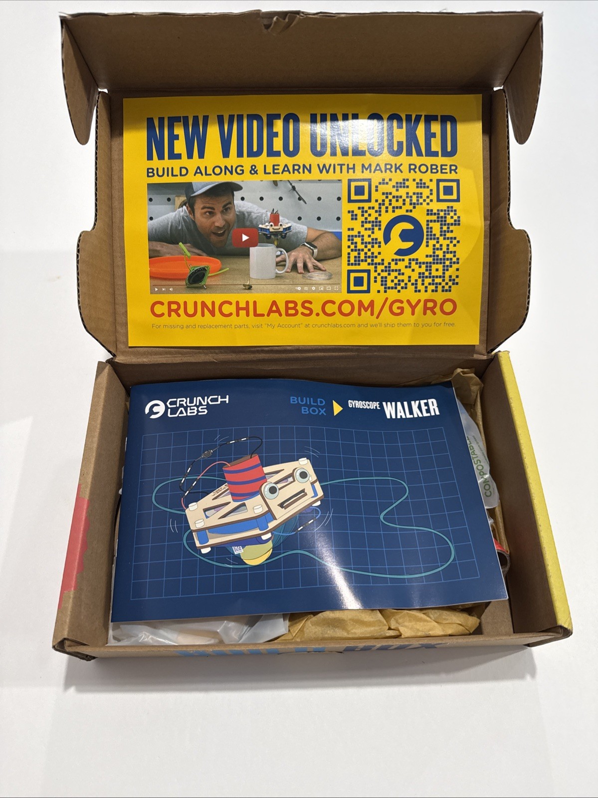 New Crunch Labs by Mark Rober “Gyroscope Walker” Educational Build Kit
