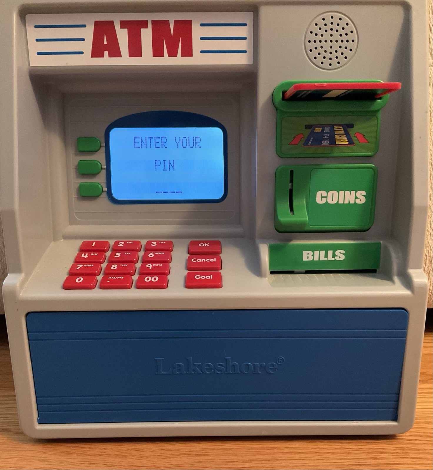 Lakeshore Learning Real Working ATM BANK w/ Card, Money, Instructions WORKING