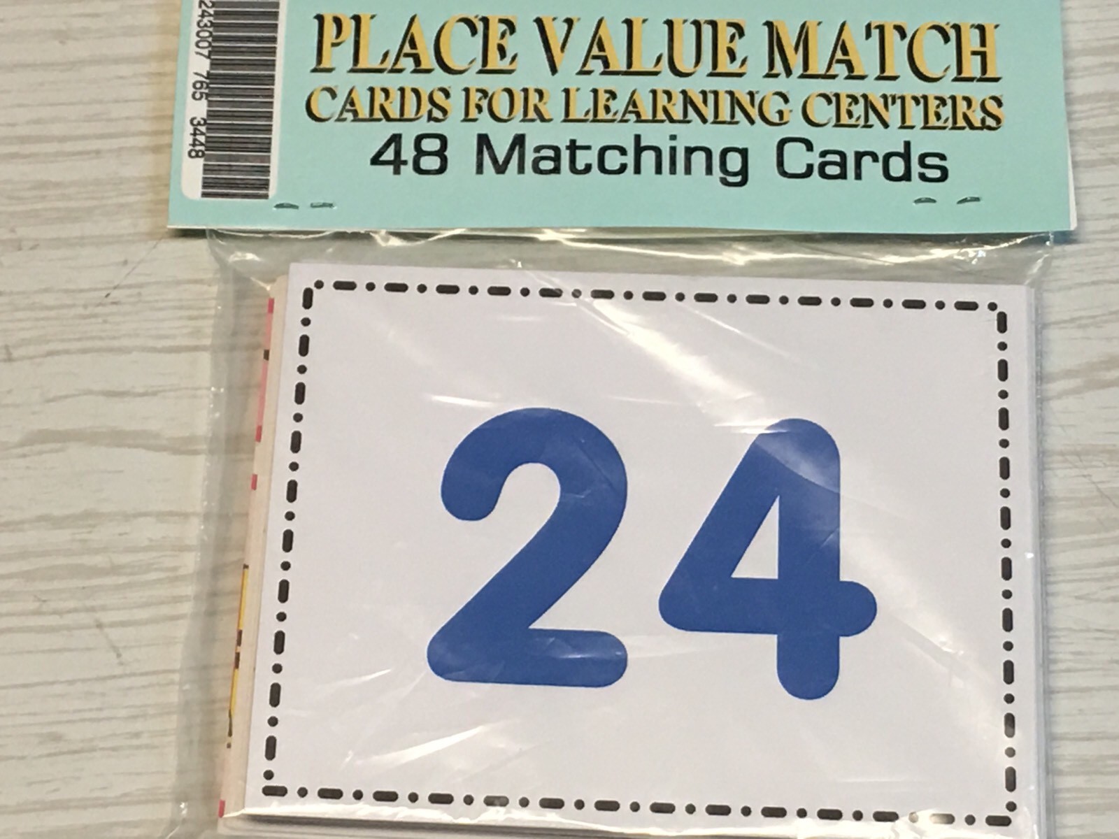 Place Value Match – Flashcards for Preschool 48 Cards- Teaching supplies