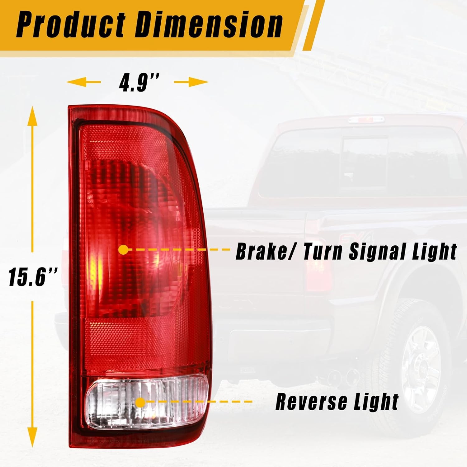 1997-2003 Ford F150 Tail Light Compatible F250 F350 F450 F550 Super Duty