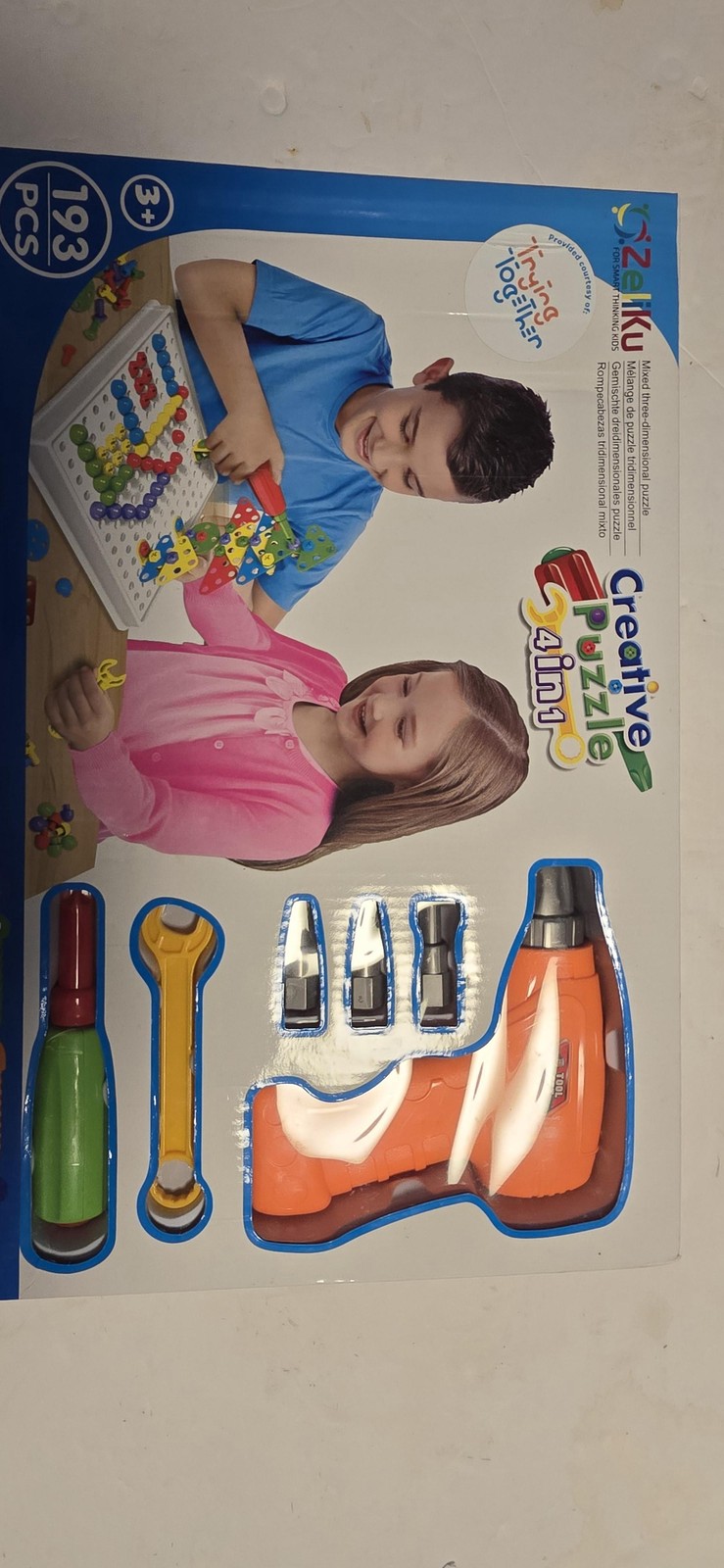 Zeliku Creative Puzzle 4in1 193 Pieces Drill Building Set Ages 3+ Multicolor Toy