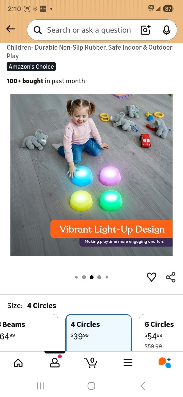 Special Supplies Liquid Gel LED Light-Up Stepping Stones -Fun Play! Set of 4 NEW