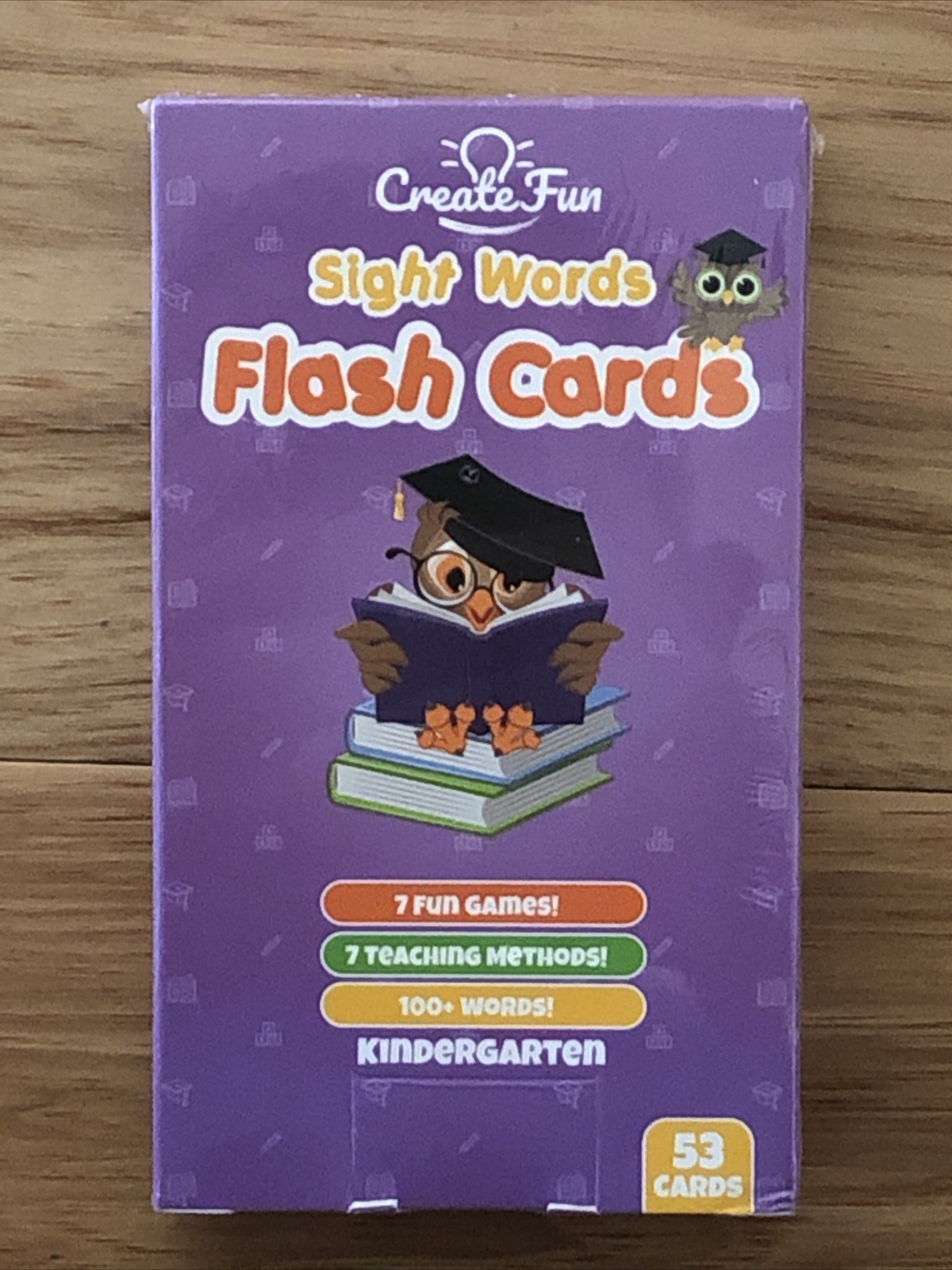 CreateFun Sight Words Flash Cards | 53 Cards with 7 Games And More Kindergarten