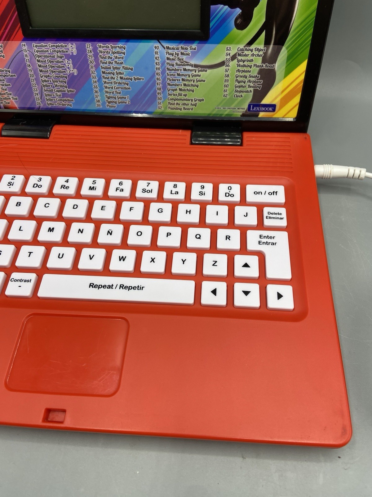 Lexibook Miraculous Ladybug Bilingual Laptop Toy Mouse English Spanish Espanol