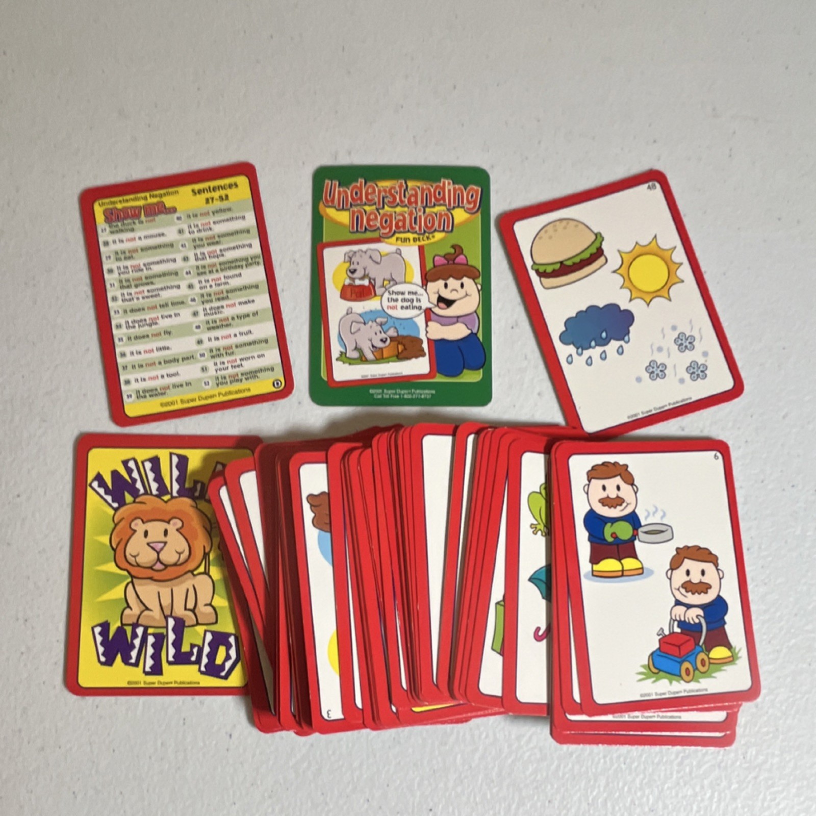 Super Duper Publications Understanding Negation Cards Multicolor Ages 4-8 FD-47