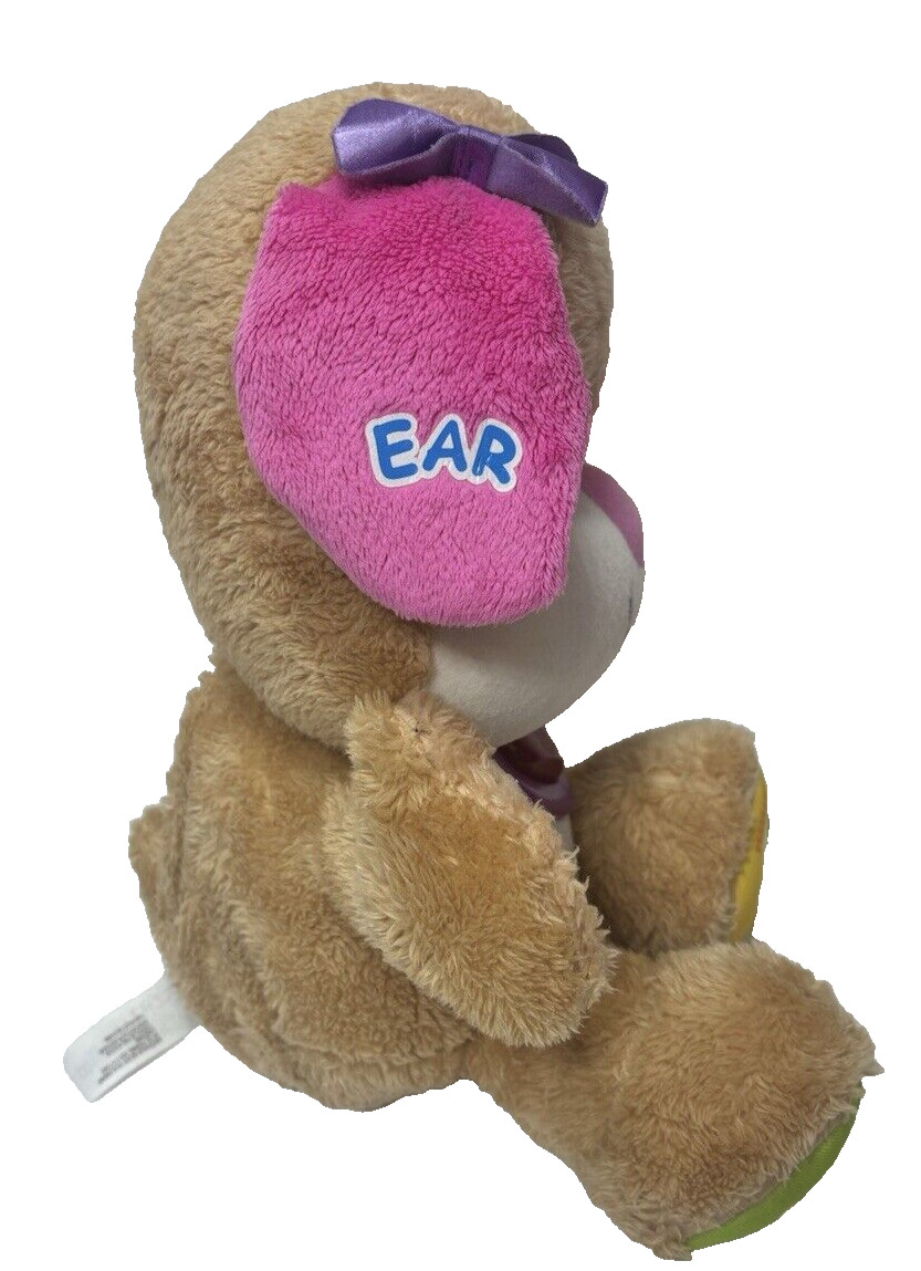 Fisher Price ABC Baby Plush Bear: Interactive Learning Talking Tummy Musical Toy