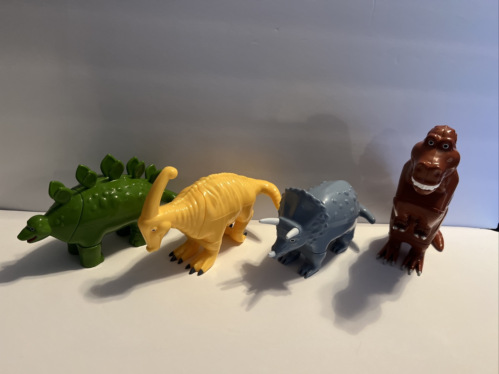 Popular Playthings Magnetic Mix or Match Dinosaurs Lot Of 4 All Here.