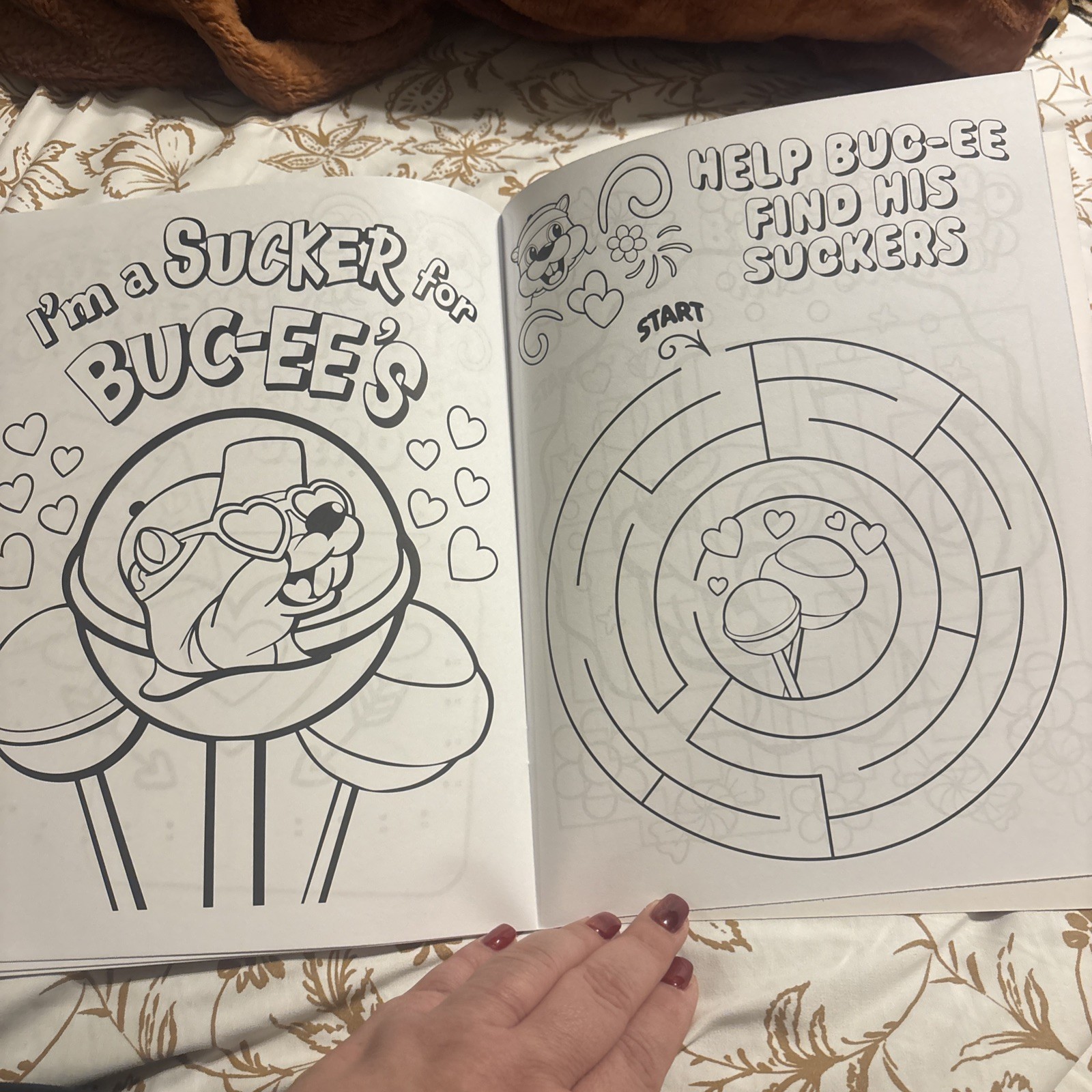 Buc-ee’s – Valentine’s Themed Coloring/Activity Book – 36 fun BOLD pages!
