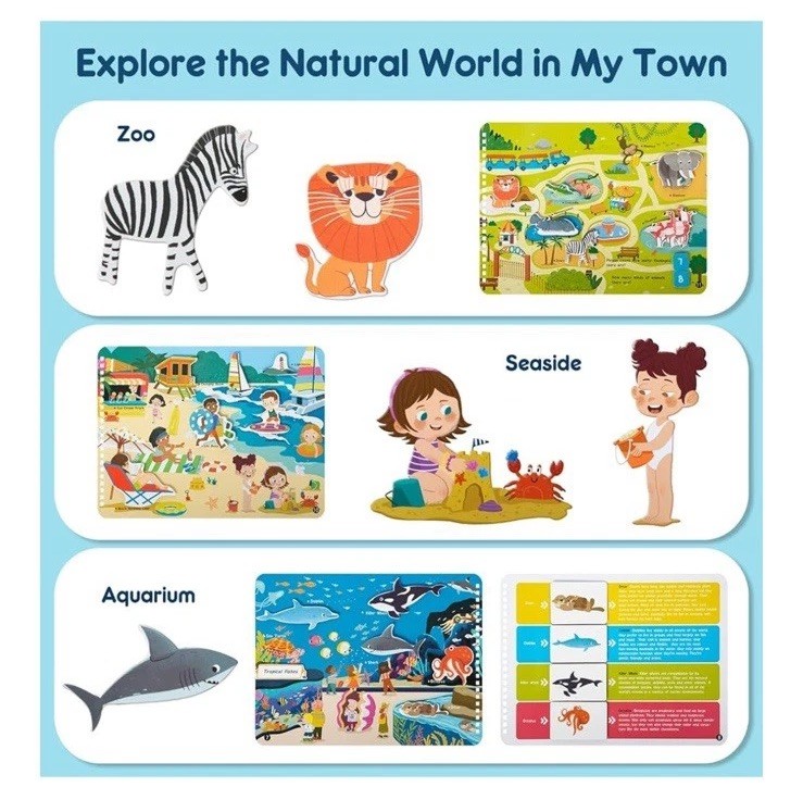 My Town busy Book for Preschoolers NIB Car Rides Learning