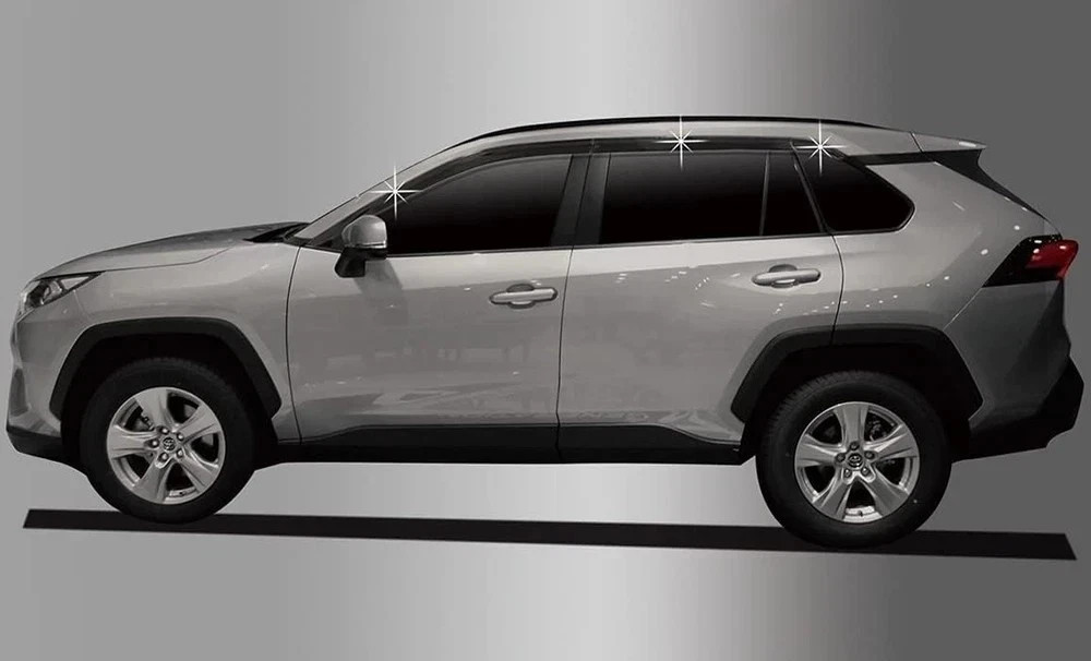 AUTOCLOVER Tape-On Rain Guards Window Visors 6 Pcs Set for Toyota Rav4 2019 2020
