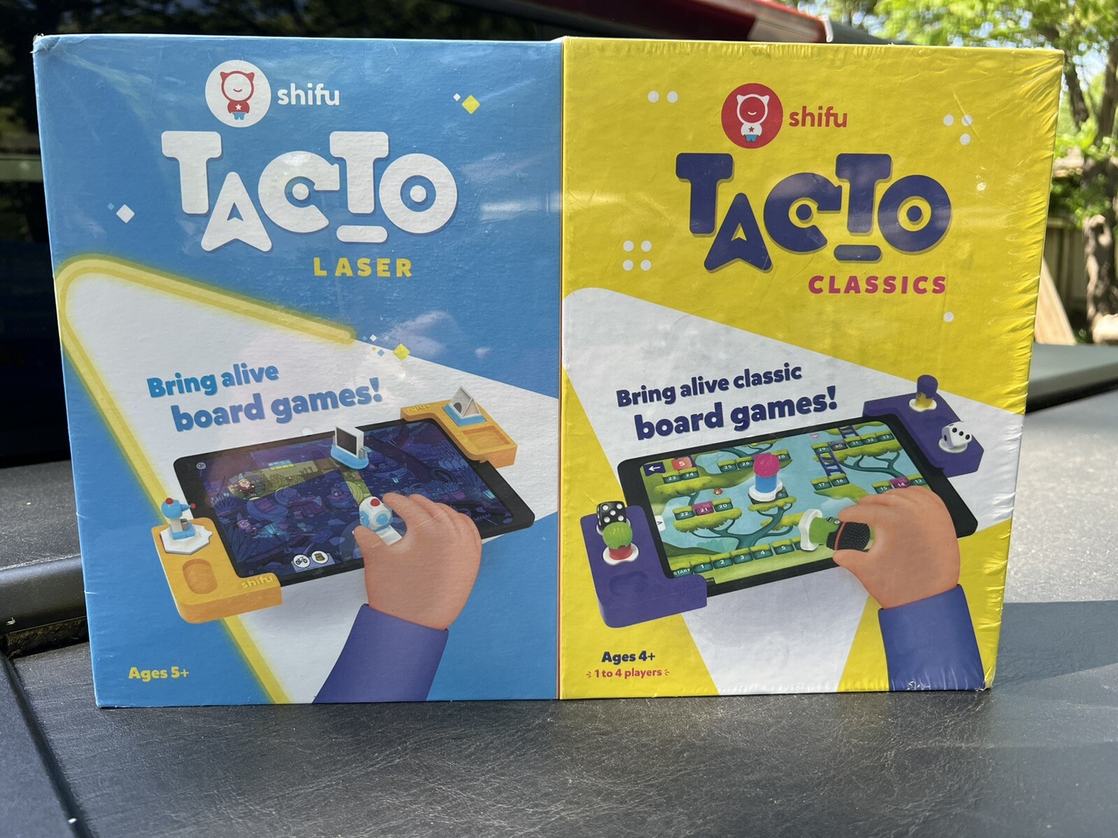Shifu TacTo 2-in-1 combo Laser+Classics Board Games – Tablet Not Included Sealed