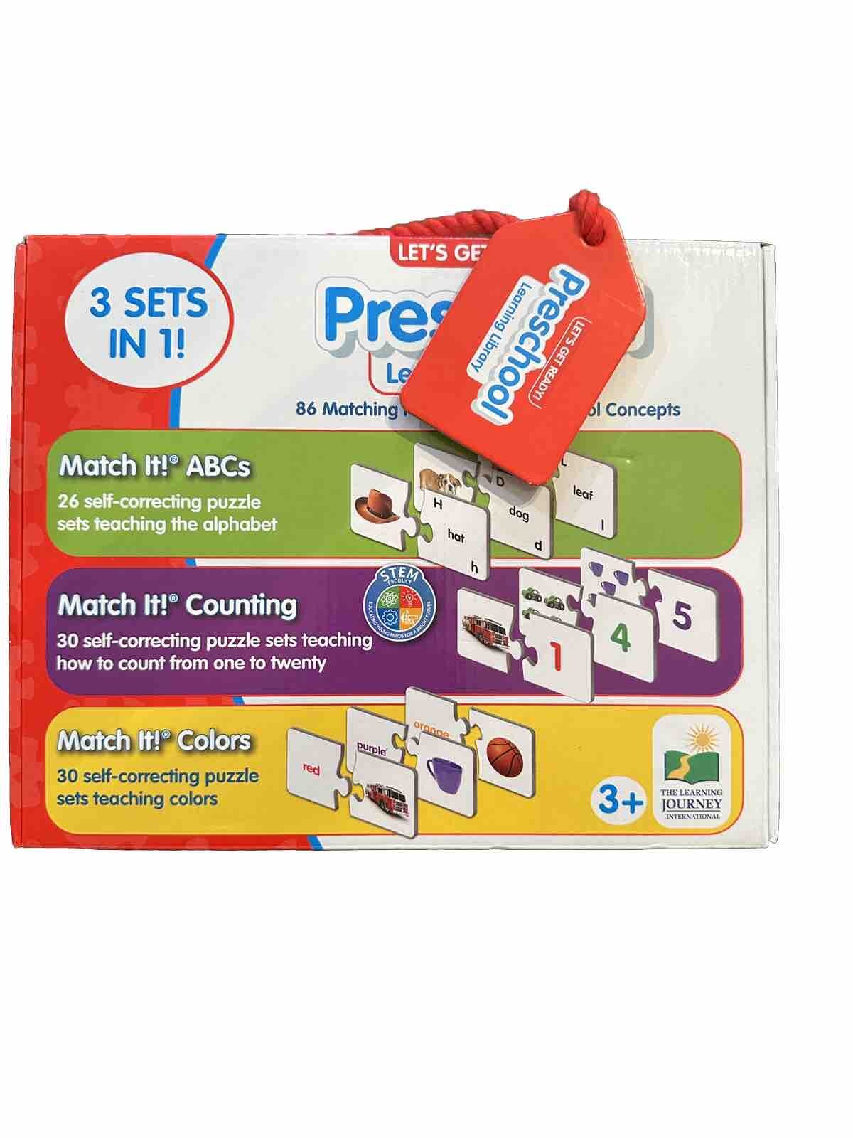 The Learning Journey Kindergarten Library 3 Sets in 1 Puzzle Matching Pairs NEW!