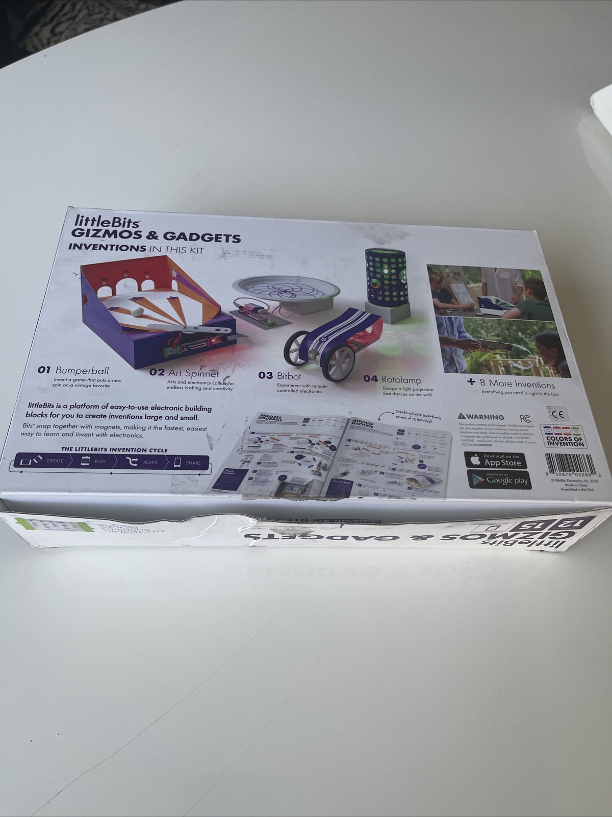 Little Bits Gizmos & Gadgets Kit, STEM – Electronic Bitbot Makers Toy – Open box