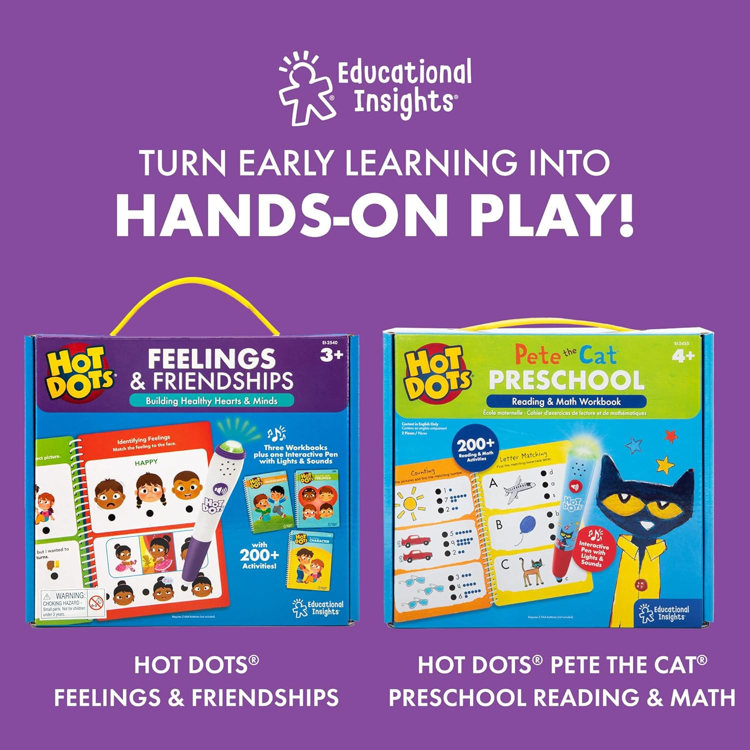 Hot Dots Preschool Essentials: Reading & Math Workbook – Preschool Workbooks wit