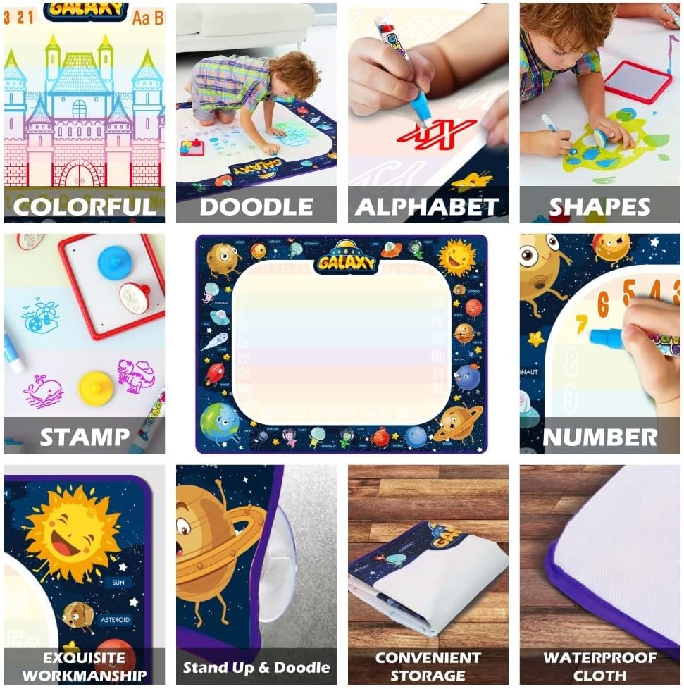 48″x36″ Large Magic Drawing Doodle Mat Educational Toys Christmas Birthday Gifts