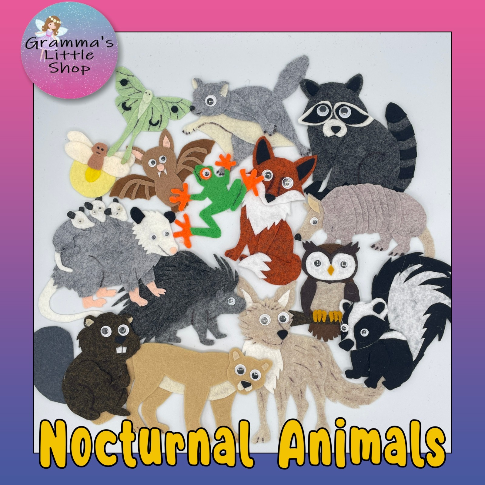 Nocturnal Animals Felt Story Set