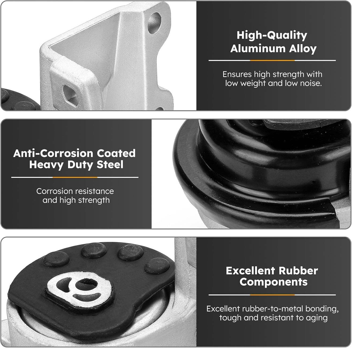 A5425 A5429 A5342 Engine Motor Transmission Mount Kit for 08-12 Ford Taurus