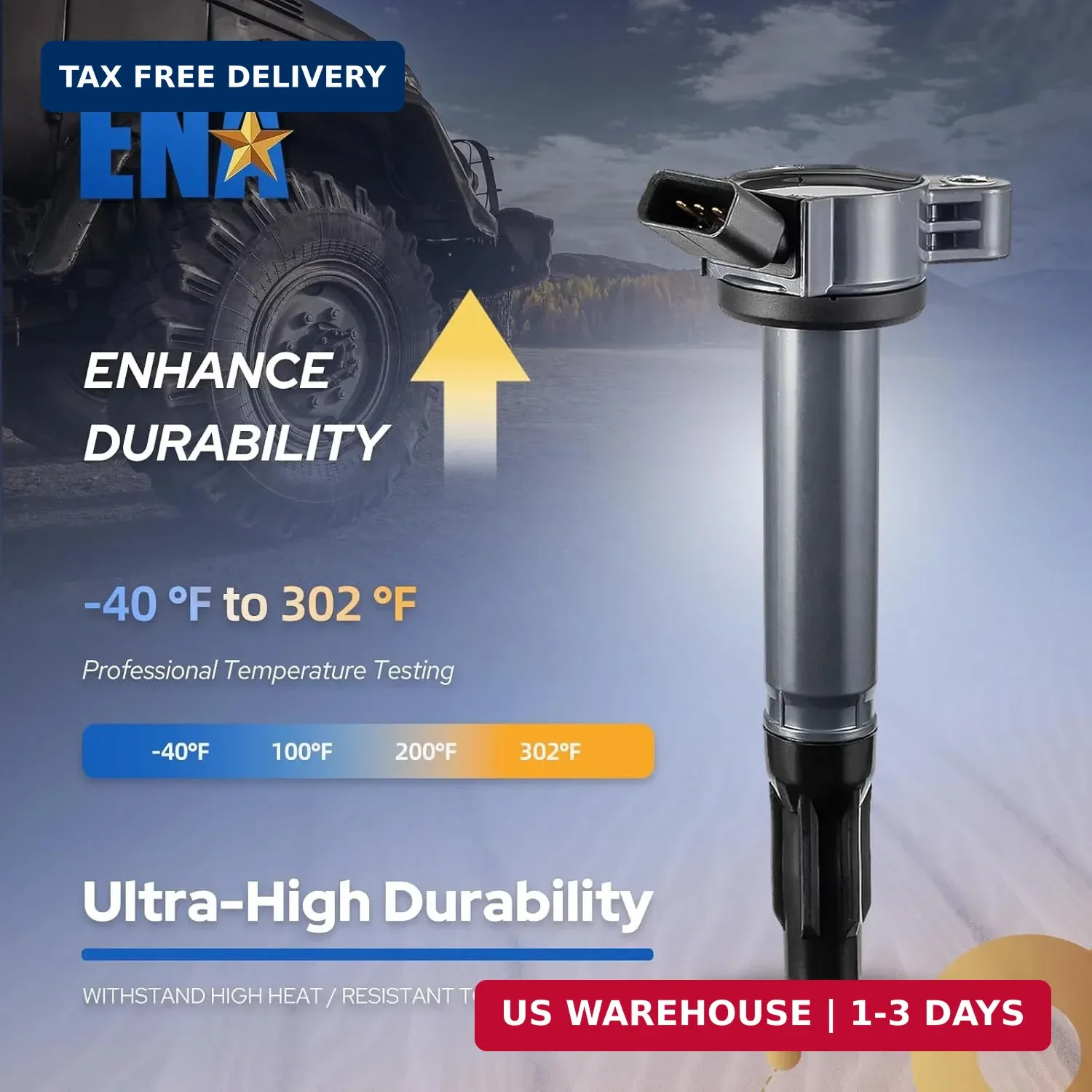 ENA Pack 6 Ignition Coil 3.5L V6 Compatible with Toyota Camry Sienna Avalon High