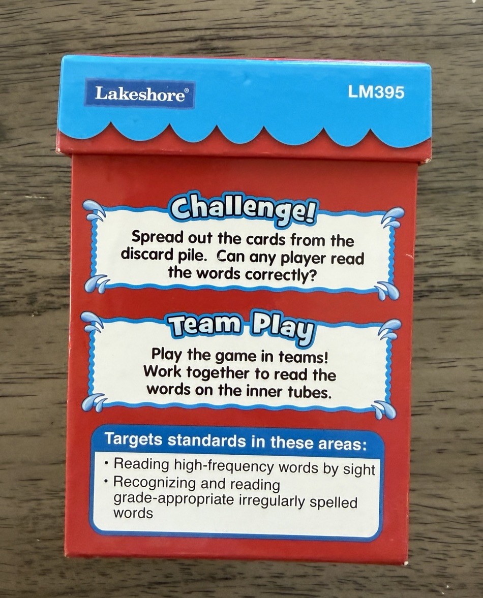 Lakeshore Splash Reading Game Sight-words K-1 Educational Kids LM395 Complete