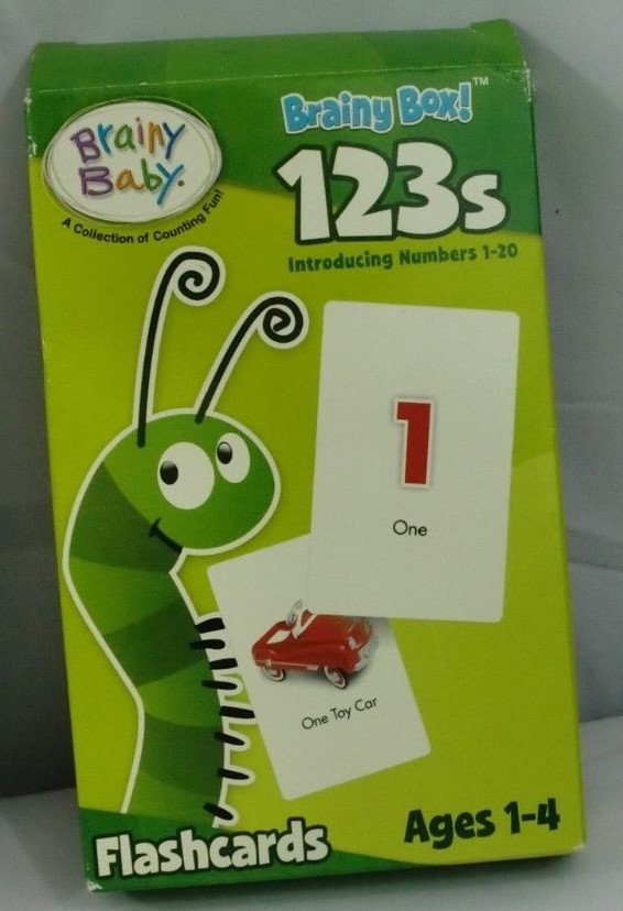 Brainy BABY 123’s ~ Book ~ Flash Cards ~ DVD (New-Sealed)