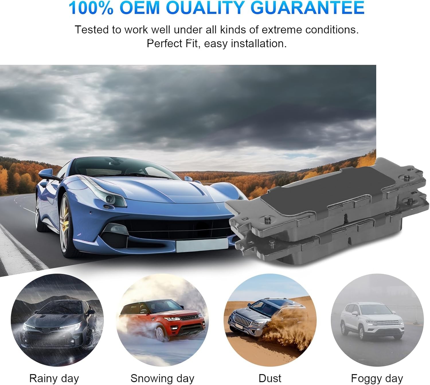 Ceramic Front Brake Pads Set Compatible with 2008-2018 Toyota Avalon,2007-2017 T