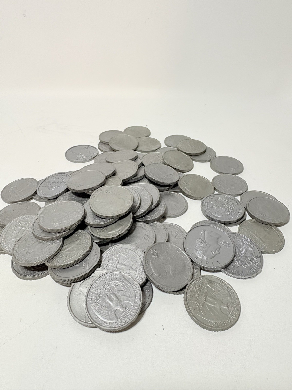 1# 11 Ounces Plastic Play Money Coins Penny Dime Nickel Quarter Half Dollar
