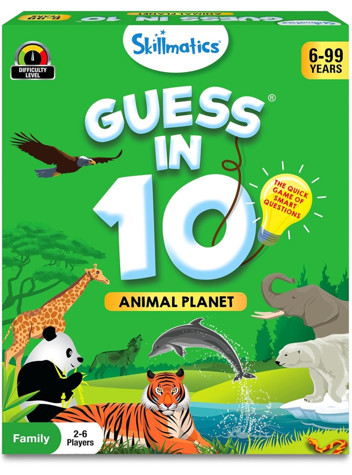 New Skillmatics Guess in 10 Animal Planet Family Card Game. Factory Sealed