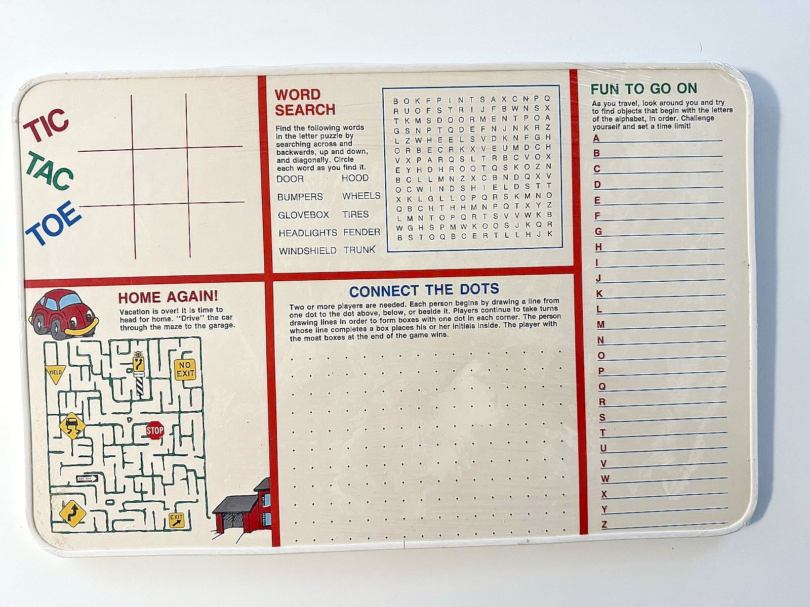 VINTAGE Write and Wipe Map USA and Capitals Plus Games RARE 1980’s School FUN