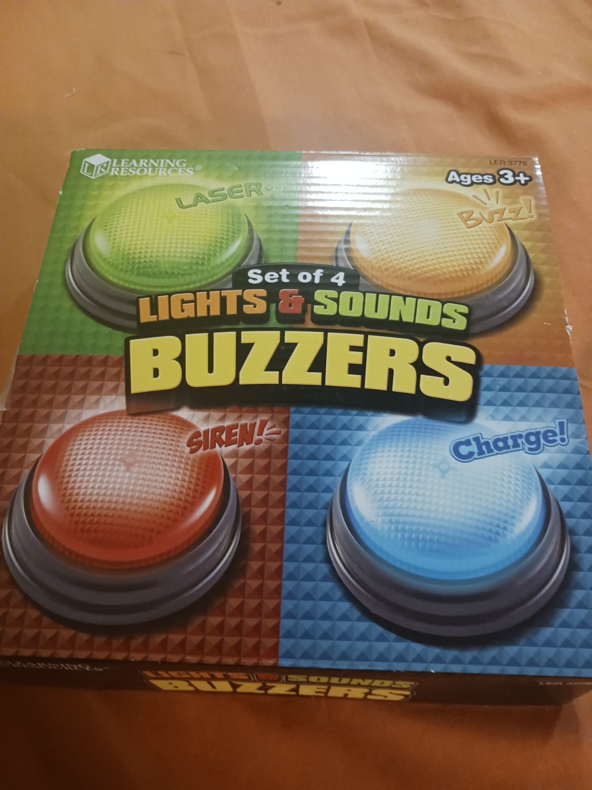 Learning Resources Lights and Sounds Buzzers Assorted Colors 4 in Set